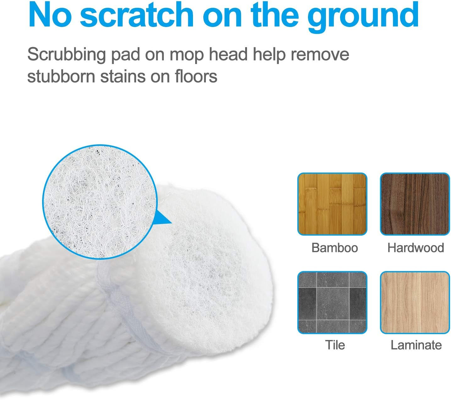 Mop Model No.: FZ-02-2020/FZ-02-2019 Replacement Head, 2Pcs Microfiber Mop Pads for  Twist Mops, Floor Cleaning Mops Head(Not Include Handle), Suitable for Any Surfaces (2Pack Heads)