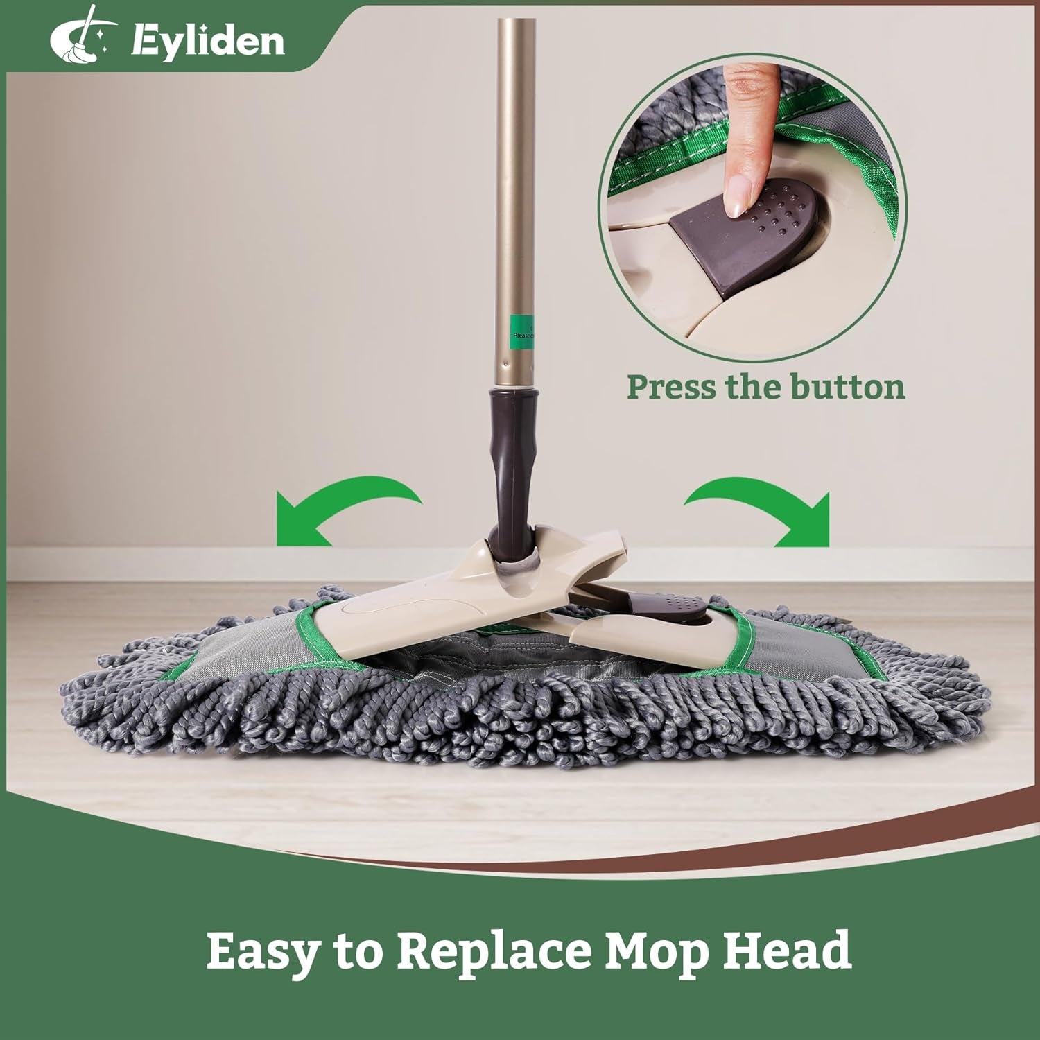 Pro Dust Mop for Floor Cleaning, 3 Reusable Microfiber Thicker Pads | Pet Hair Removal, Spill Absorption, Quick Swap, Adjustable Handle, Dry Mops for Home Commercial, Sweeper Hardwood Vinyl Tile
