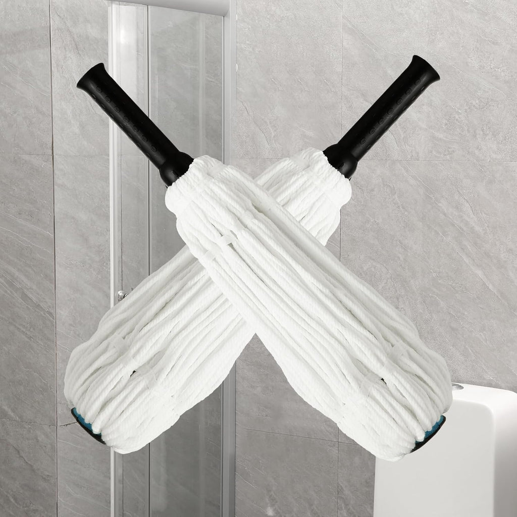 Microfiber Mop Head Refills, 2-Pack, Compatible with JX-0001  Twist Mop - Simple (White)