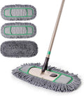 Pro Dust Mop for Floor Cleaning, 3 Reusable Microfiber Thicker Pads | Pet Hair Removal, Spill Absorption, Quick Swap, Adjustable Handle, Dry Mops for Home Commercial, Sweeper Hardwood Vinyl Tile