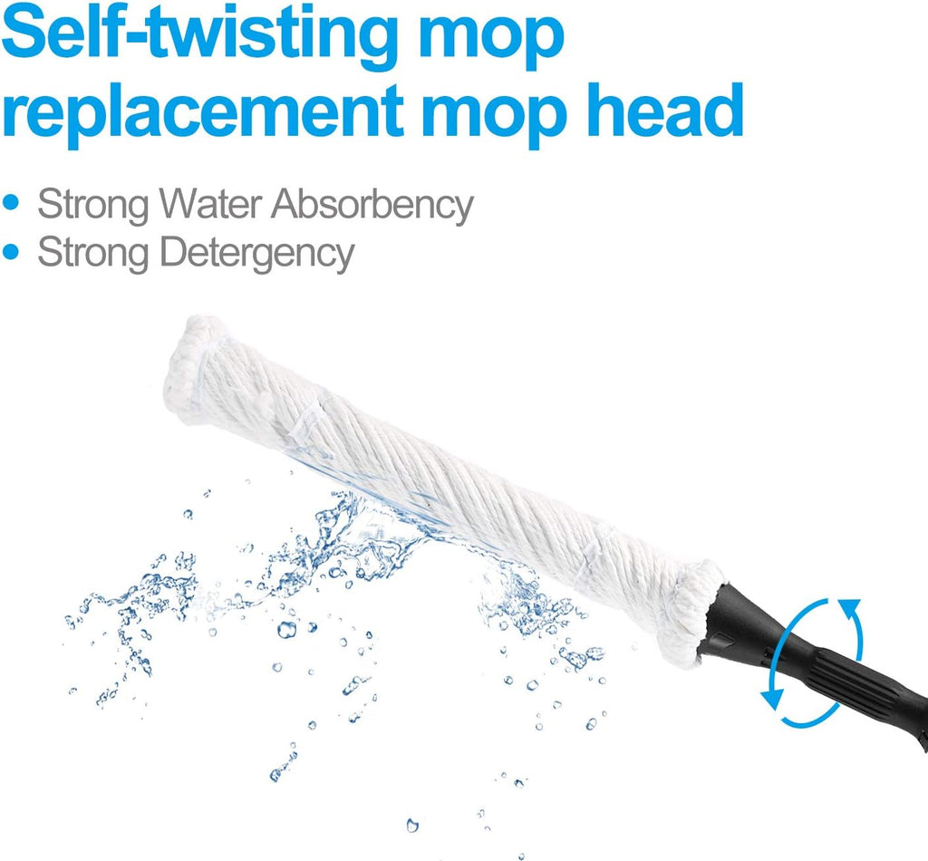 Mop Model No.: FZ-02-2020/FZ-02-2019 Replacement Head, 2Pcs Microfiber Mop Pads for  Twist Mops, Floor Cleaning Mops Head(Not Include Handle), Suitable for Any Surfaces (2Pack Heads)