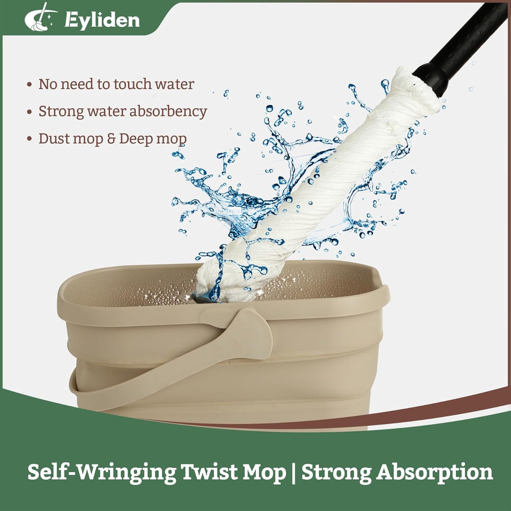 Microfiber Mop Head Refills, 2-Pack, Compatible with JX-0001  Twist Mop - Simple (White)